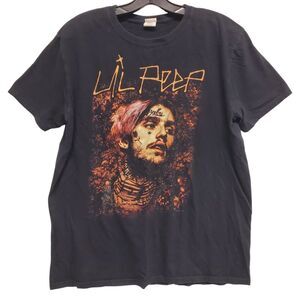LIL PEEP Shirt Adult Large Black Graphic Print Spell Out Hip Hop Rap Merch